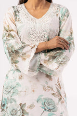 Women's Ethnic Tops (Green Printed)