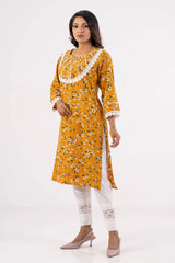 Women's Ethnic Tops (Yellow Printed)