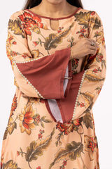 Women's Ethnic Tops (Peach Print)