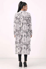 Women's Ethnic Tops (White Printed)