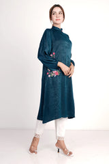 Women's Ethnic Tops (Teal Blue)