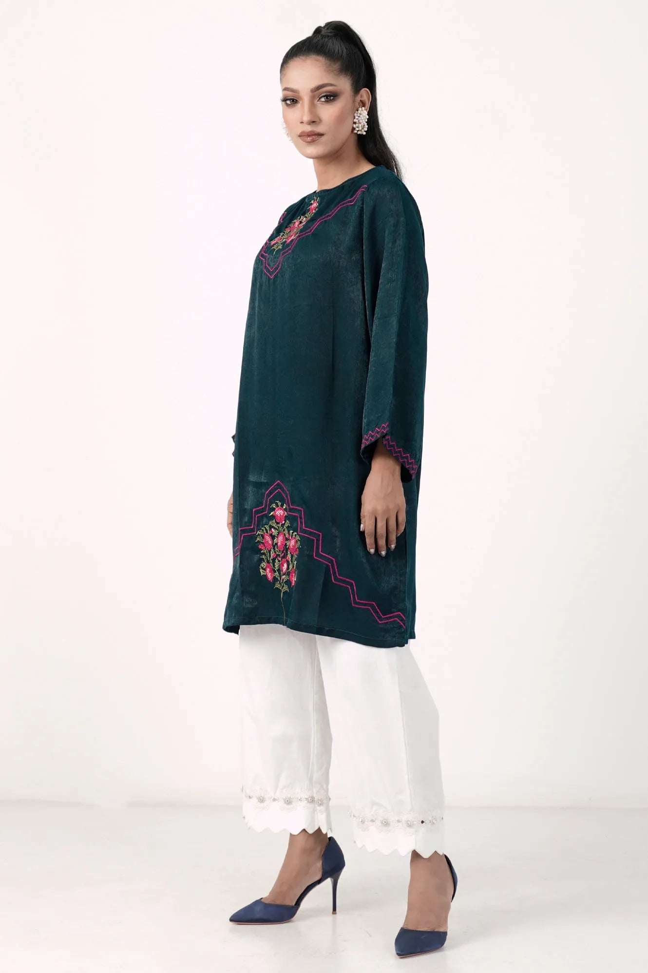 Women's Ethnic Tops (Peacock Green)