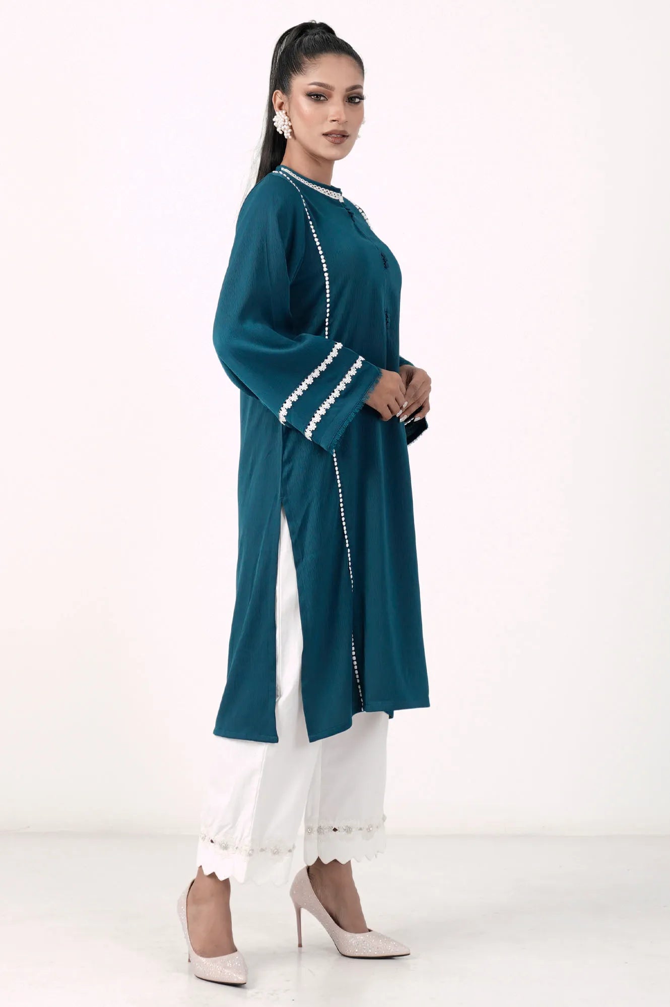 Women's Ethnic Tops (Peacock Blue)