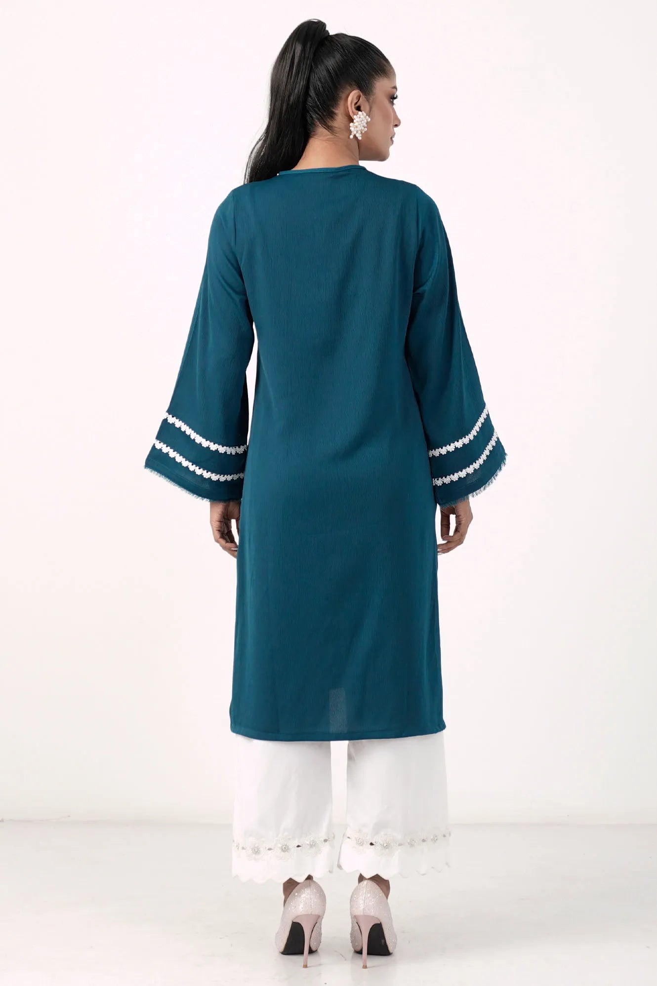 Women's Ethnic Tops (Peacock Blue)