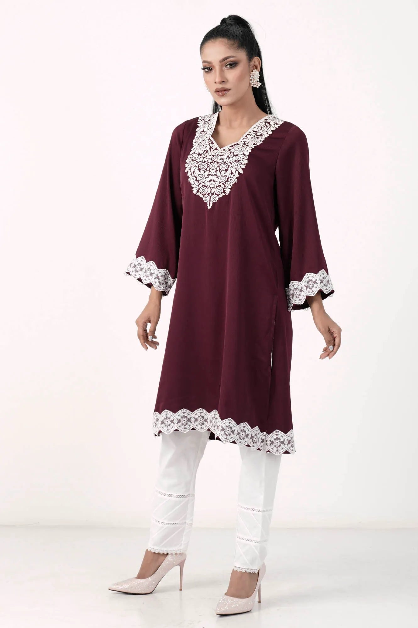 Women's Ethnic Tops (Maroon)