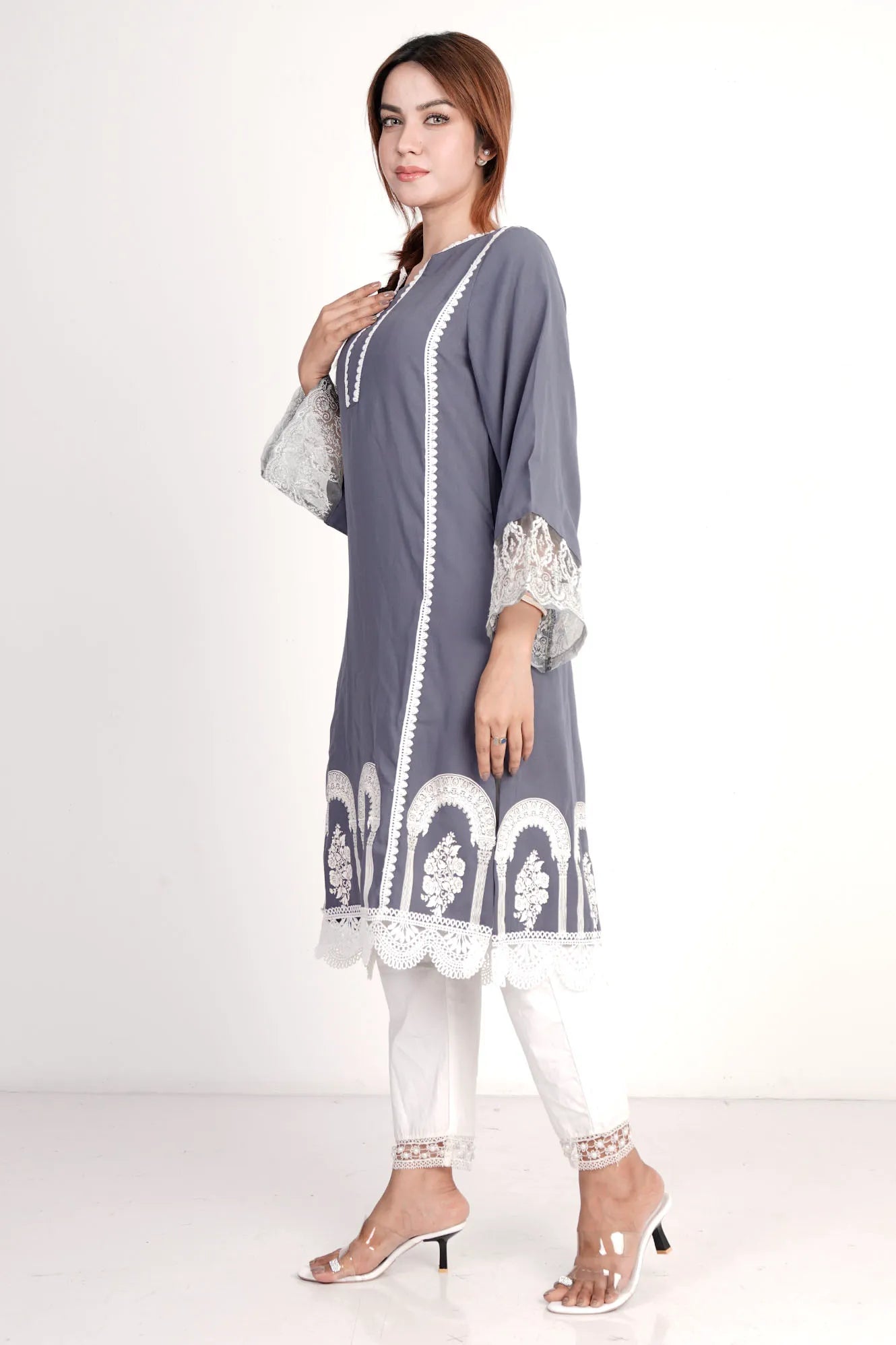 Women's Ethnic Tops (Grey)