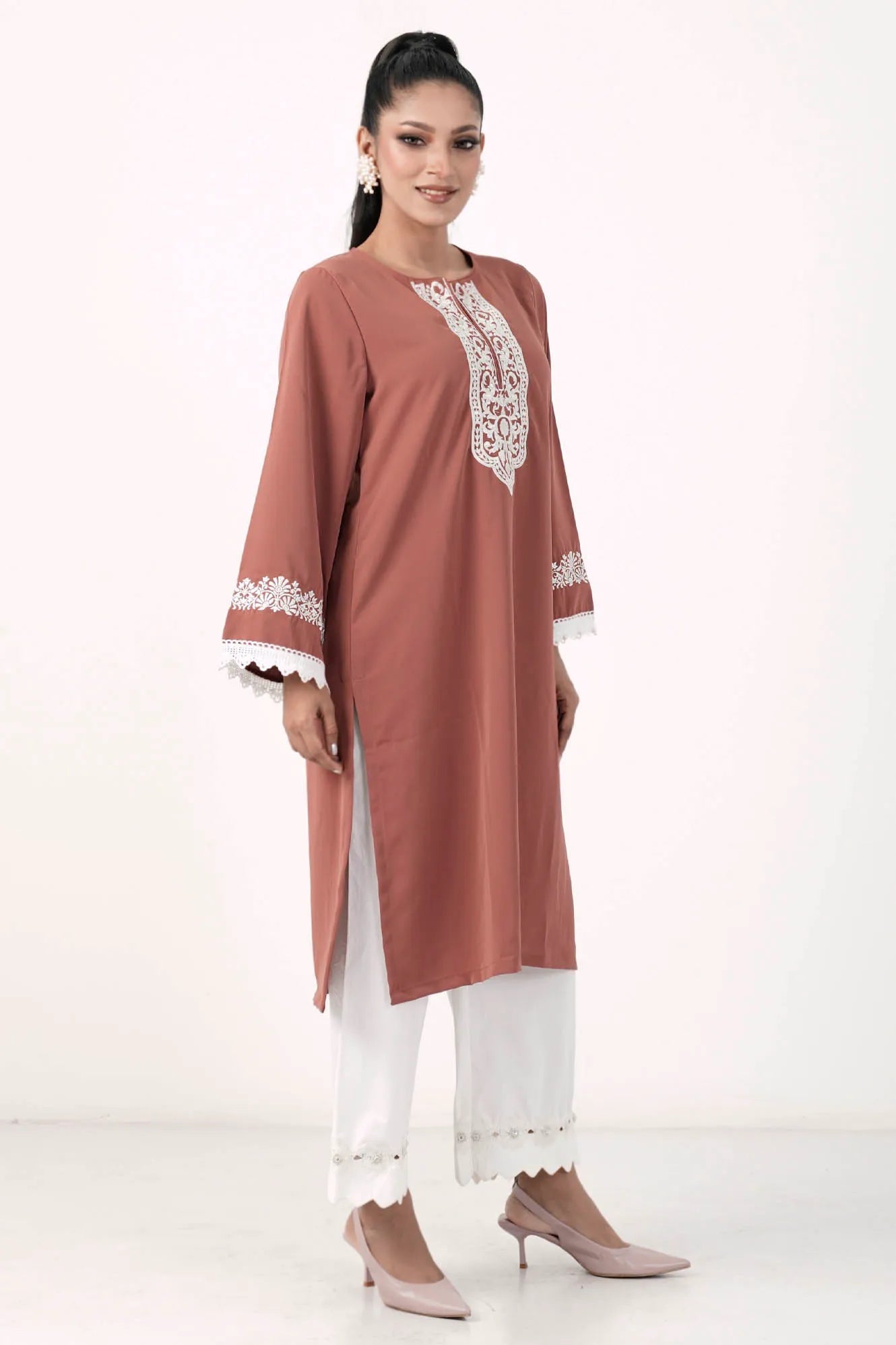Women's Ethnic Tops (Brown)