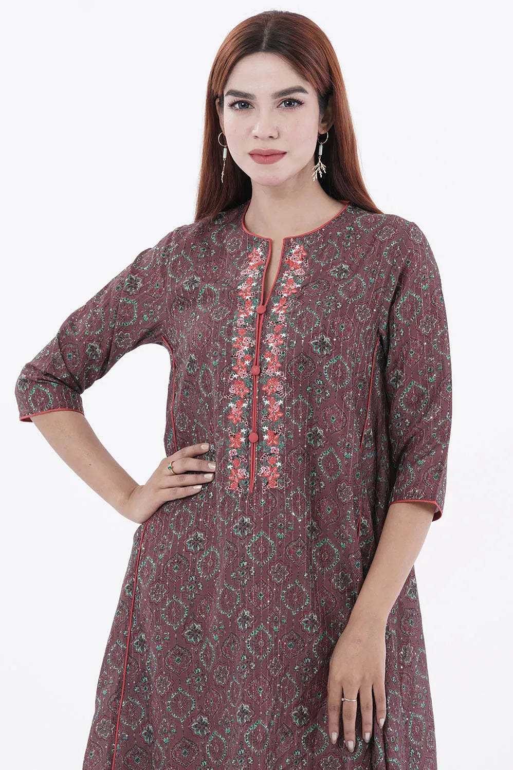 Women's Ethnic Tops (Brown)
