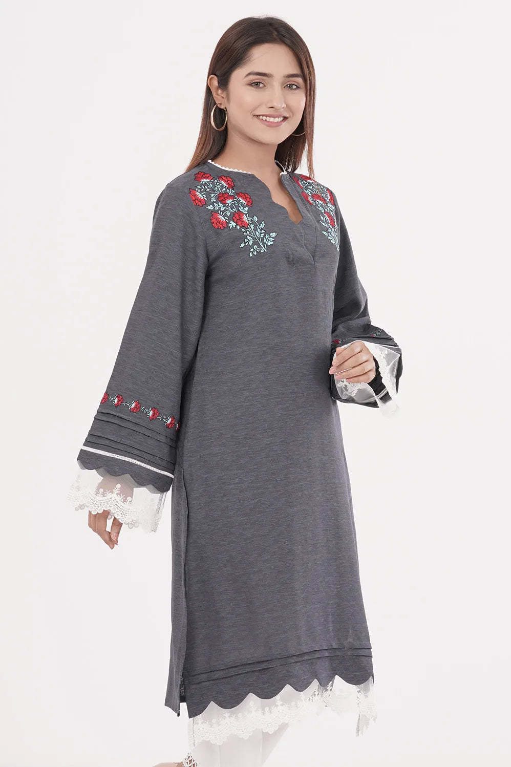 Women's Ethnic Tops (Bluish Grey)