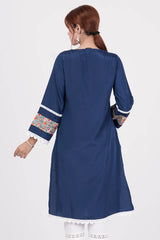 Women's Ethnic Tops (Navy Blue)