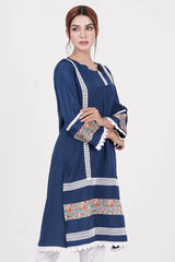 Women's Ethnic Tops (Navy Blue)