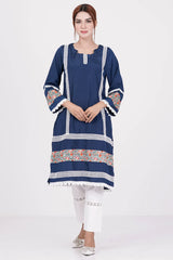 Women's Ethnic Tops (Navy Blue)