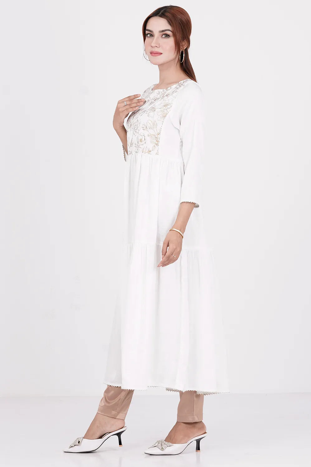 Women's Ethnic Tops (White)