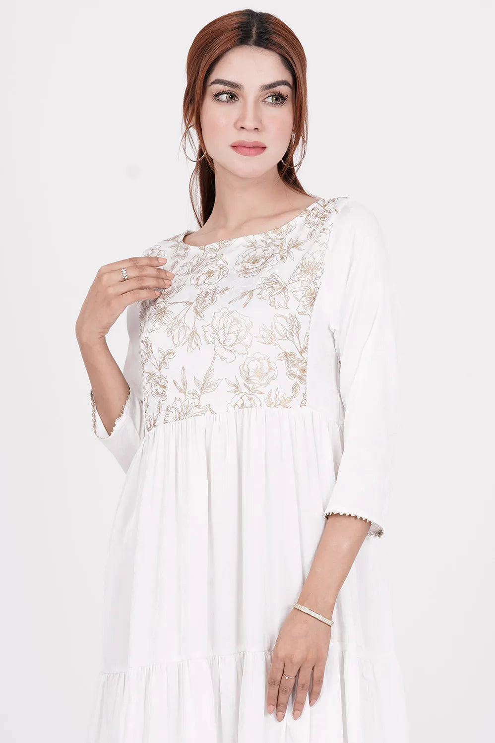 Women's Ethnic Tops (White)
