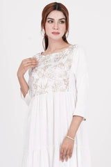 Women's Ethnic Tops (White)