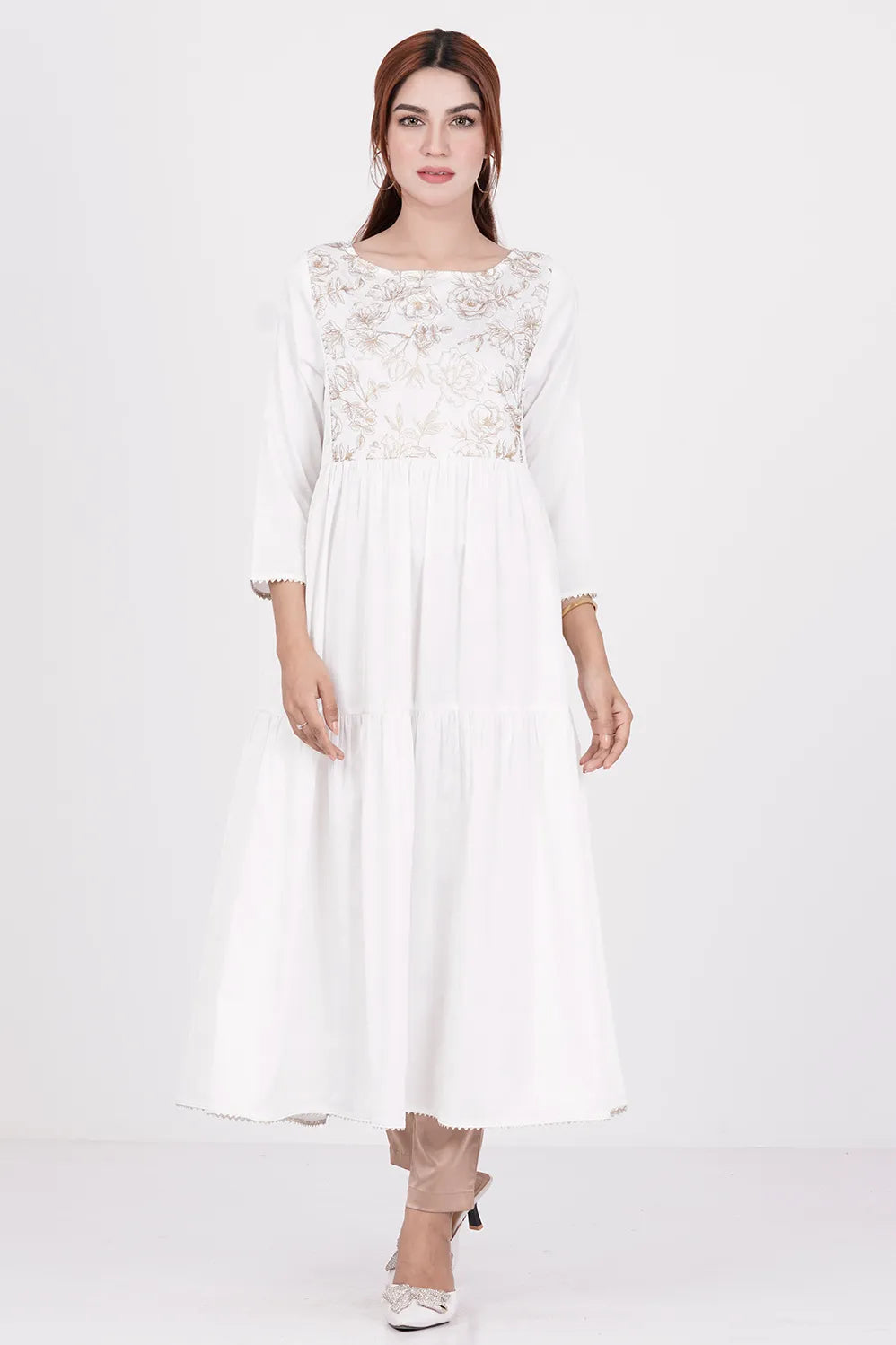 Women's Ethnic Tops (White)