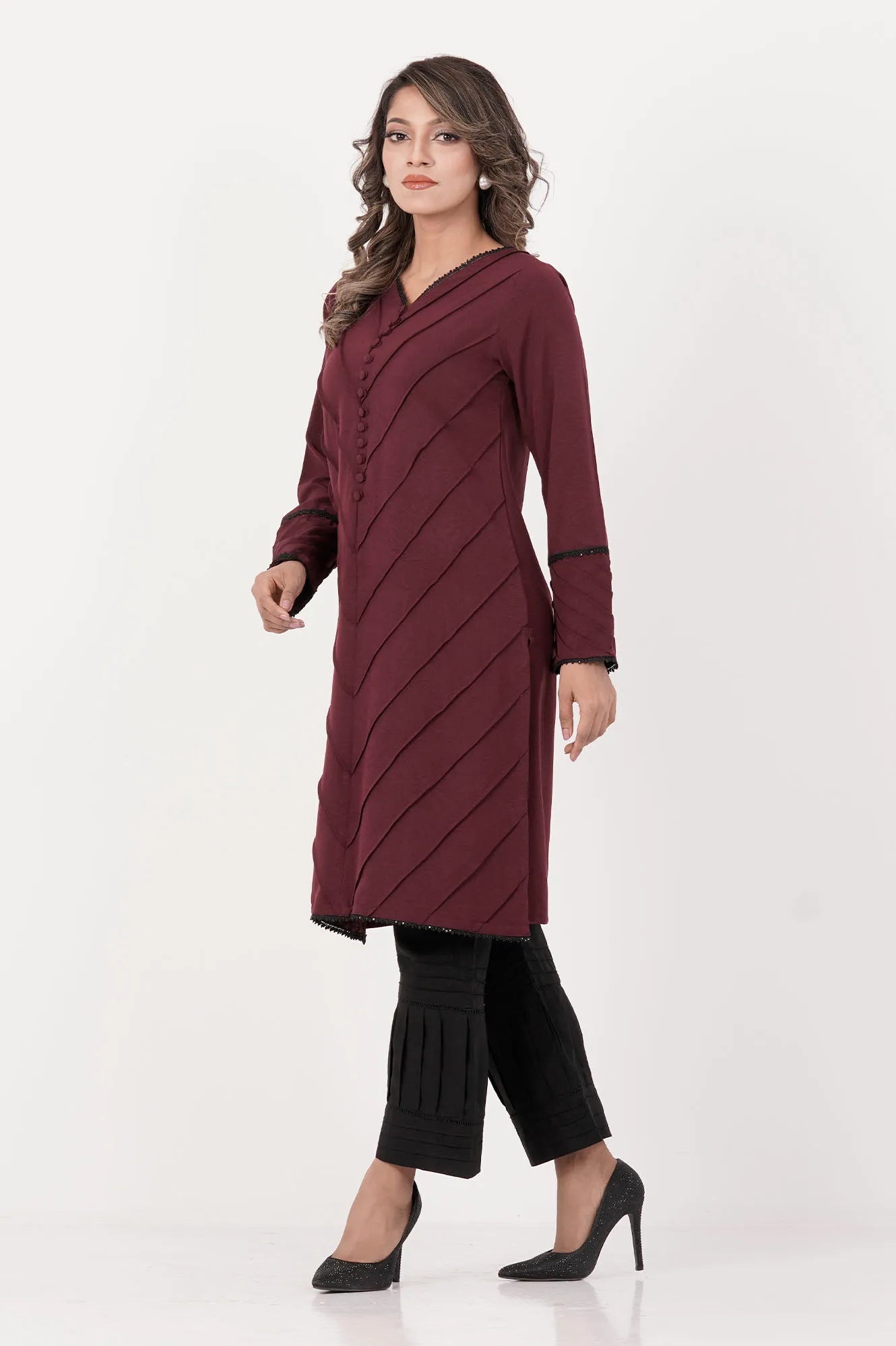 Women's Ethnic Tops (Dk. Maroon)