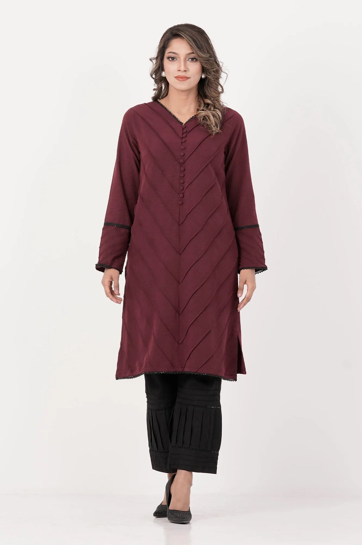 Women's Ethnic Tops (Dk. Maroon)