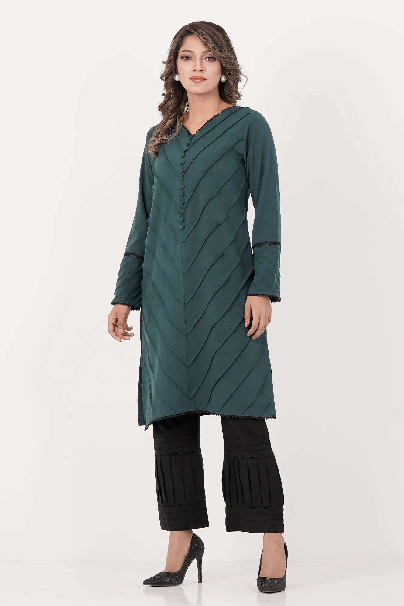 Women's Ethnic Tops (Peacock Blue)