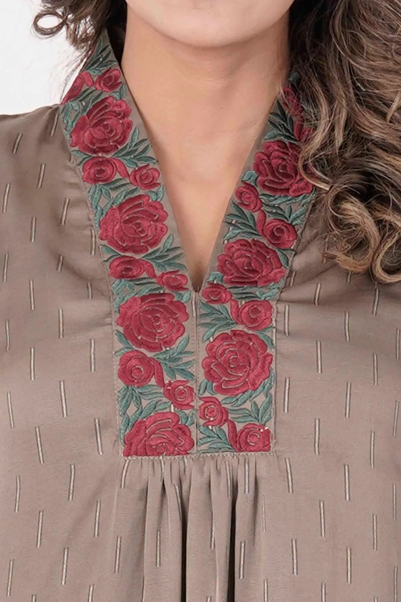 Women's Ethnic Tops (Olive)