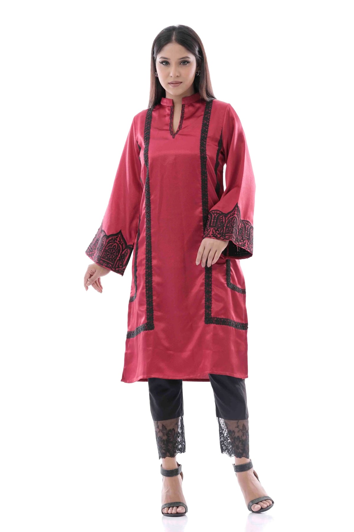 Women's Ethnic Tops (Dk. Maroon)