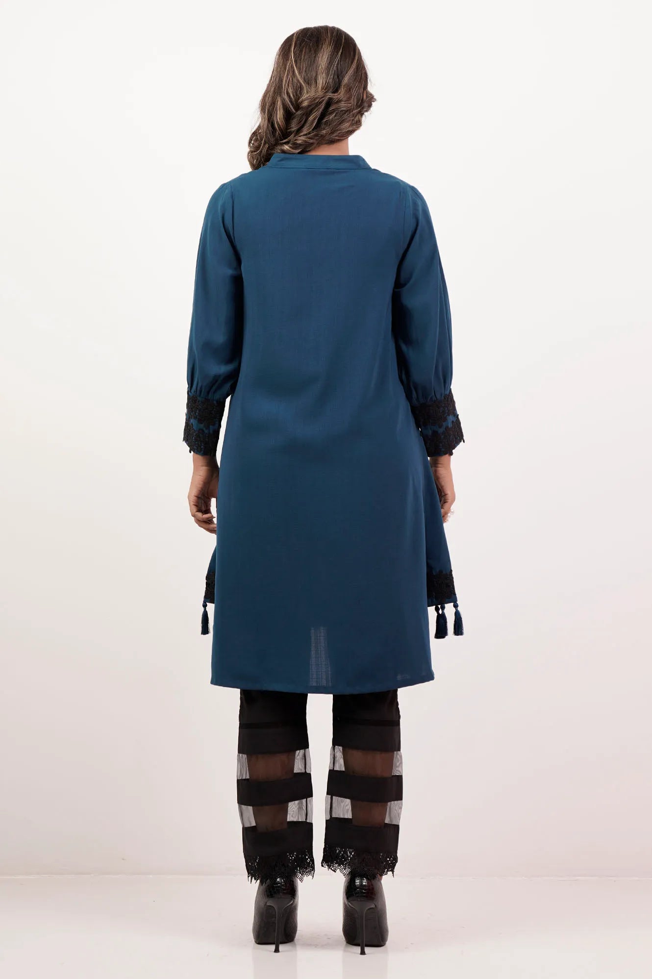 Women's Ethnic Tops (Teal Blue)