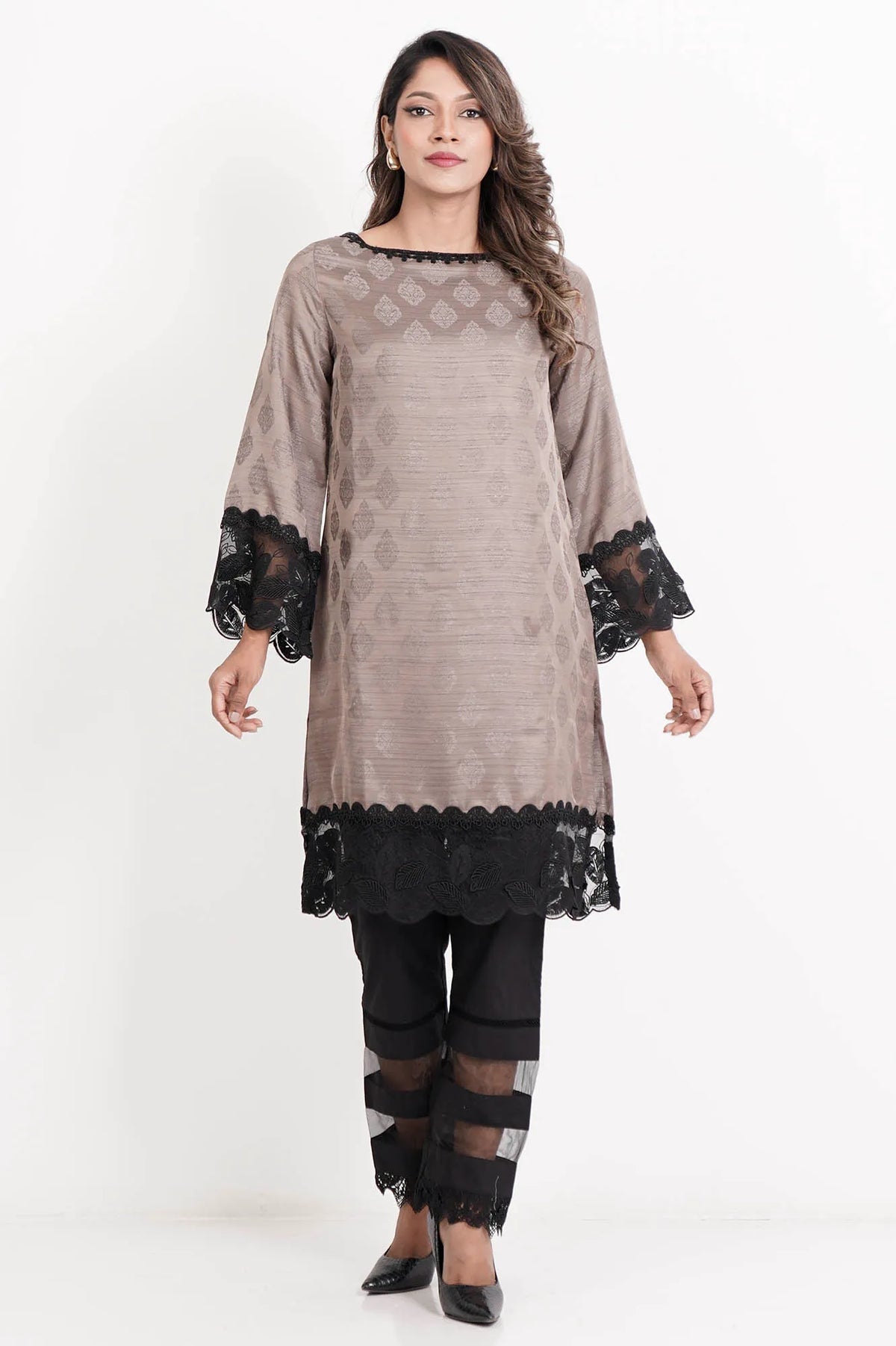 Women's Ethnic Tops (Brownish Grey)