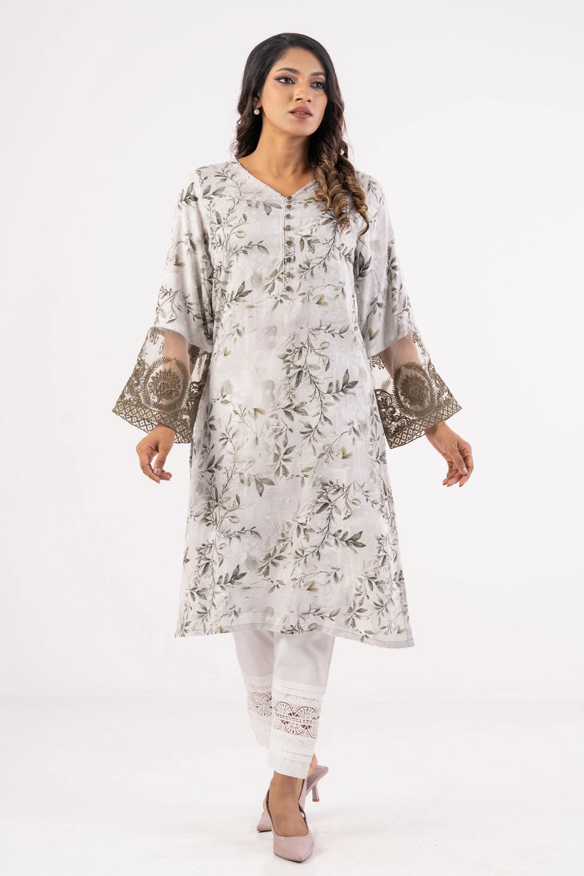 Women's Ethnic Tops (Olive Printed)
