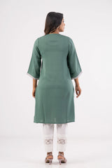 Women's Ethnic Tops (Turquoise Green)