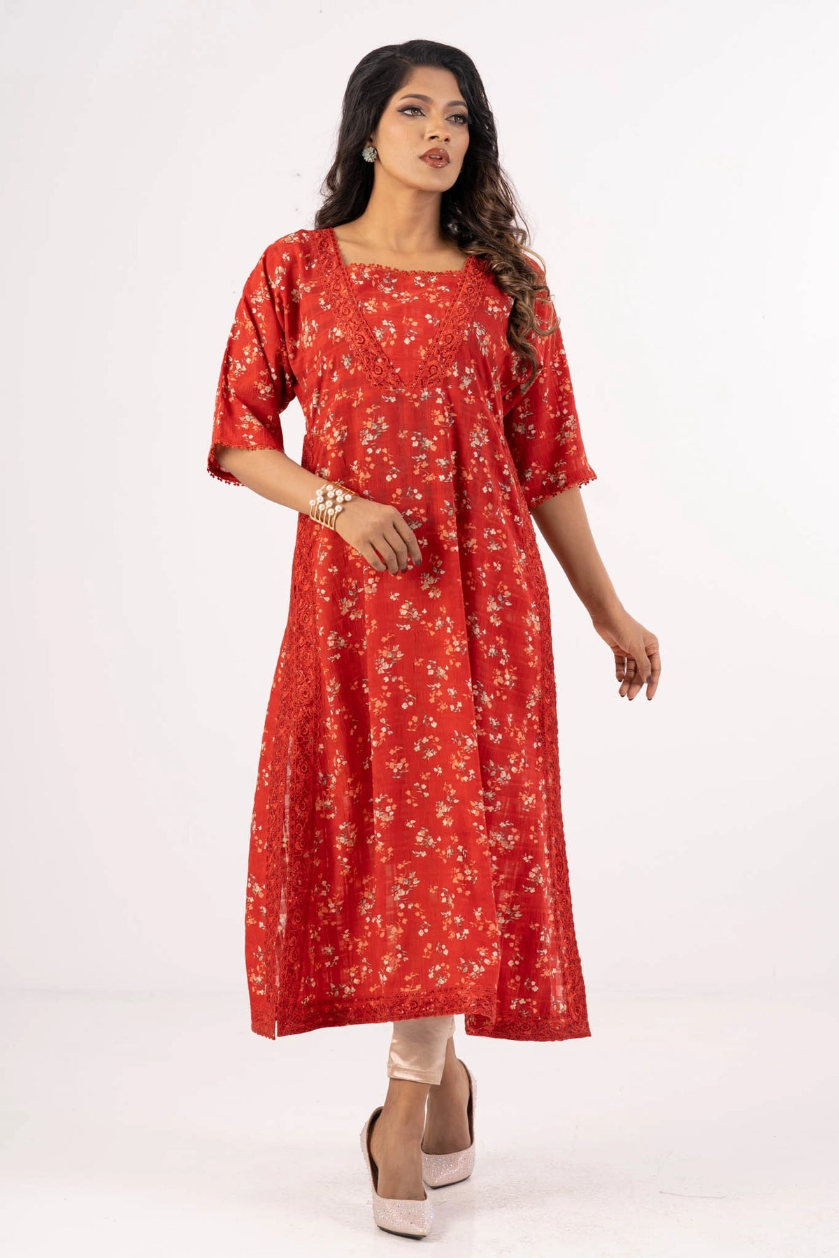 Women's Ethnic Tops (Red Printed)