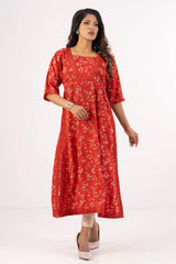 Women's Ethnic Tops (Red Printed)