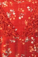 Women's Ethnic Tops (Red Printed)