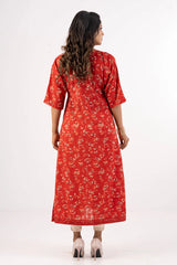 Women's Ethnic Tops (Red Printed)