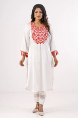 Women's Ethnic Tops (Set) (White)
