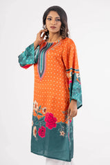 Women's Ethnic Tops (Orange Printed)