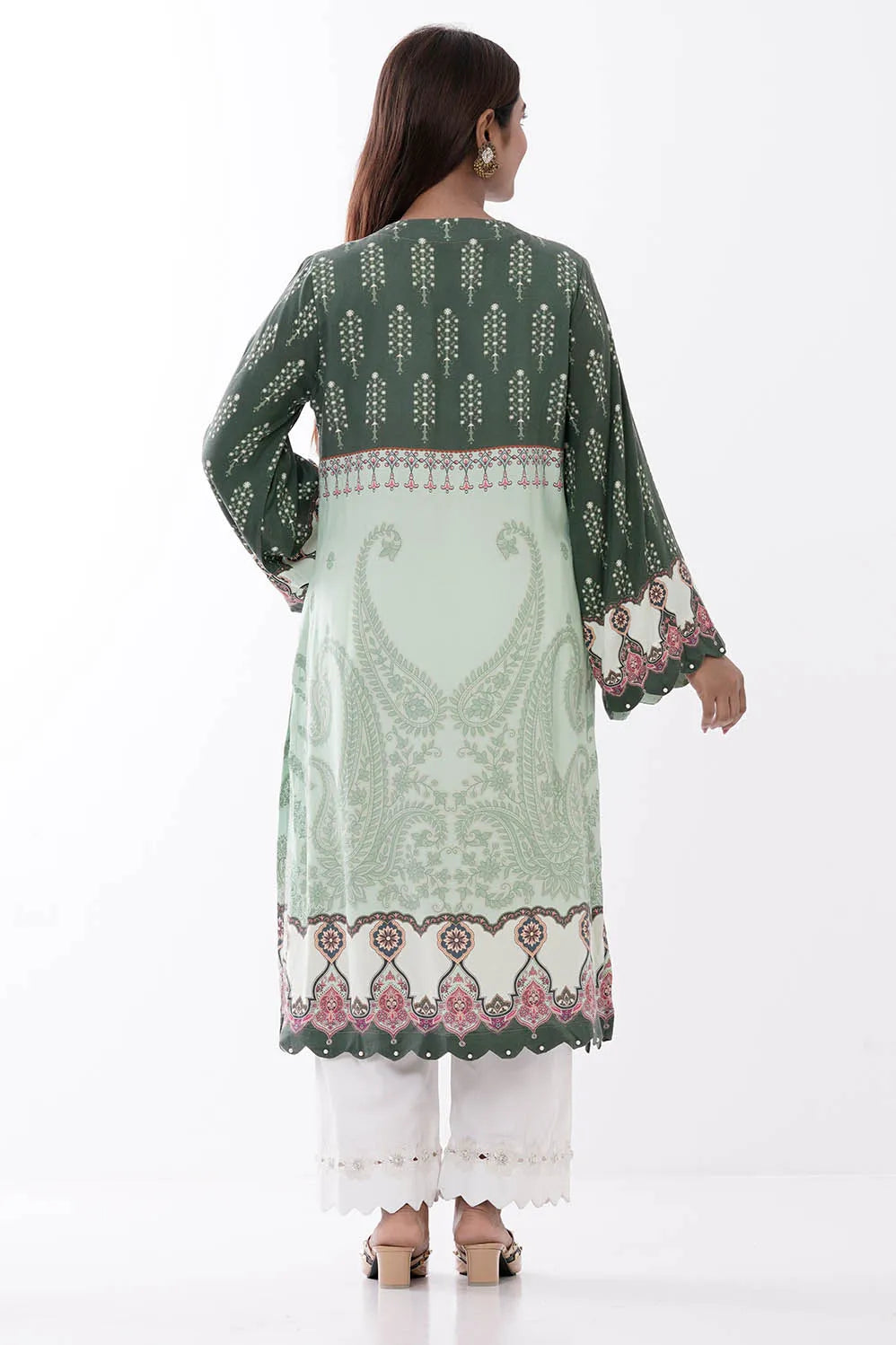 Women's Kurti (Coral Green)