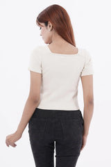 Women's Knitted Tops (Off White)