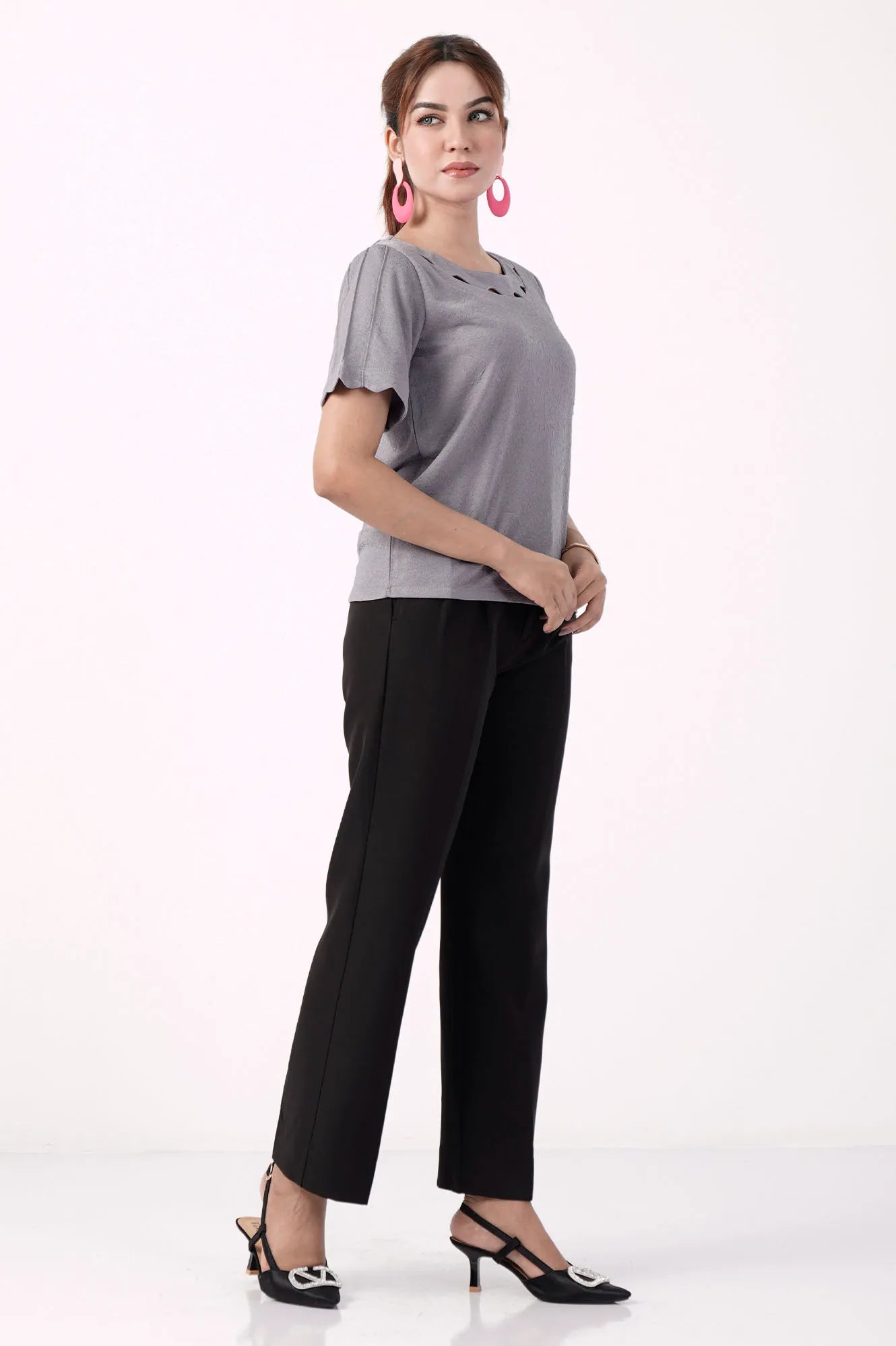 Women's Knitted Tops (Grey)