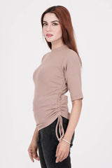 Women's Knitted Tops (Light brown)