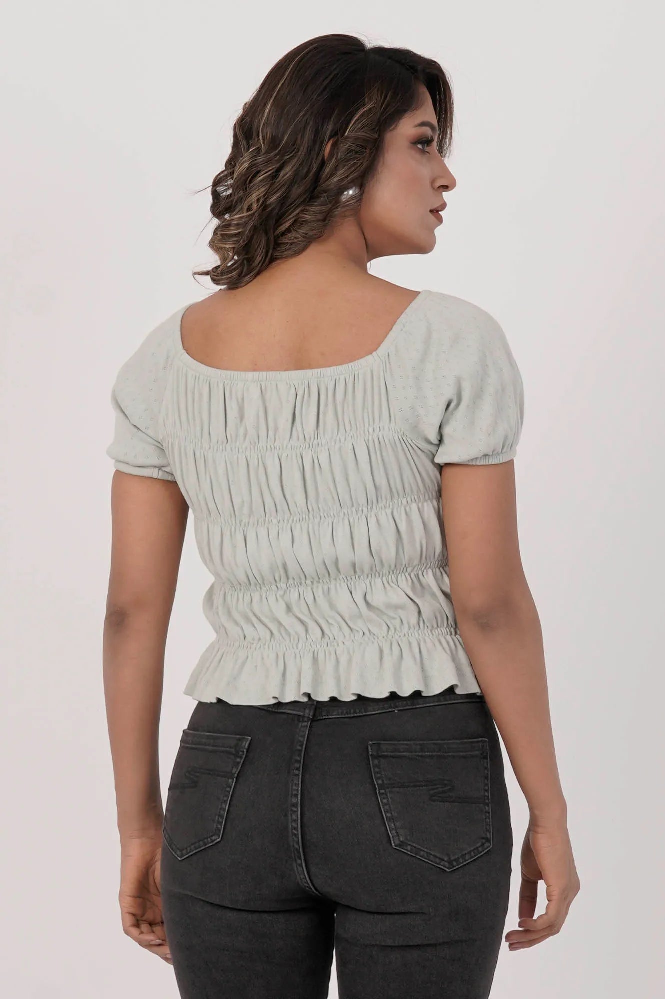 Women's Knitted Tops (Powder Blue)