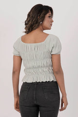 Women's Knitted Tops (Powder Blue)