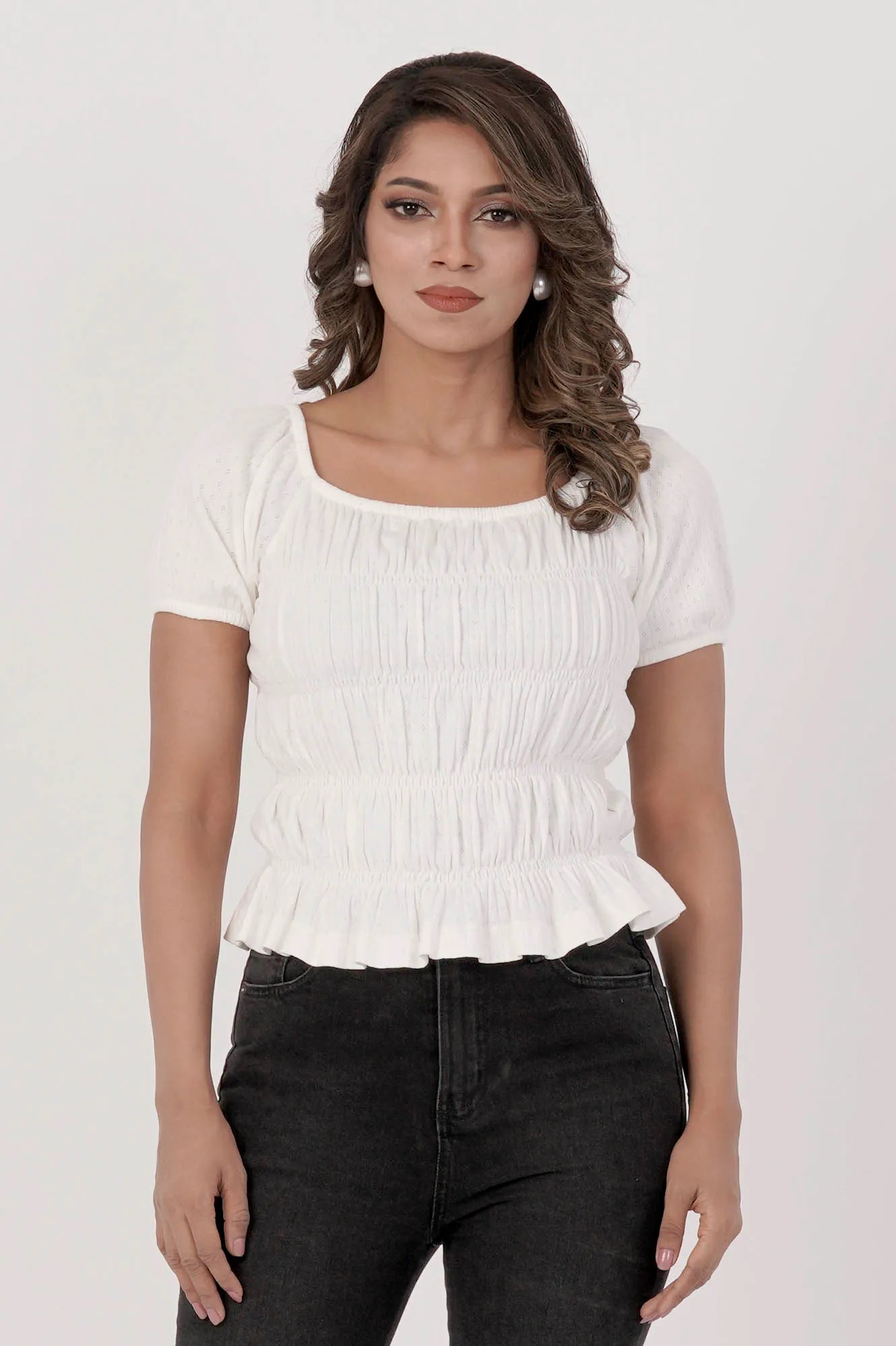 Women's Knitted Tops (White)