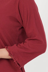 Women's Knitted Tops (Maroon)
