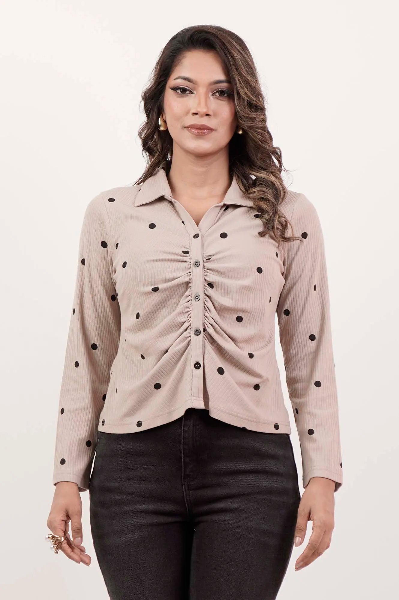Women's Knitted Tops (Black Printed)