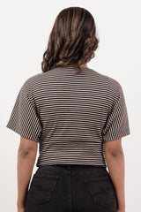Women's Knitted Tops (Black Stripe)