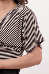 Women's Knitted Tops (Black Stripe)