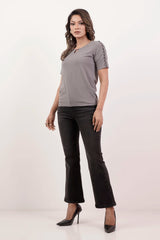 Women's Knitted Tops (Grey)