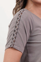 Women's Knitted Tops (Grey)