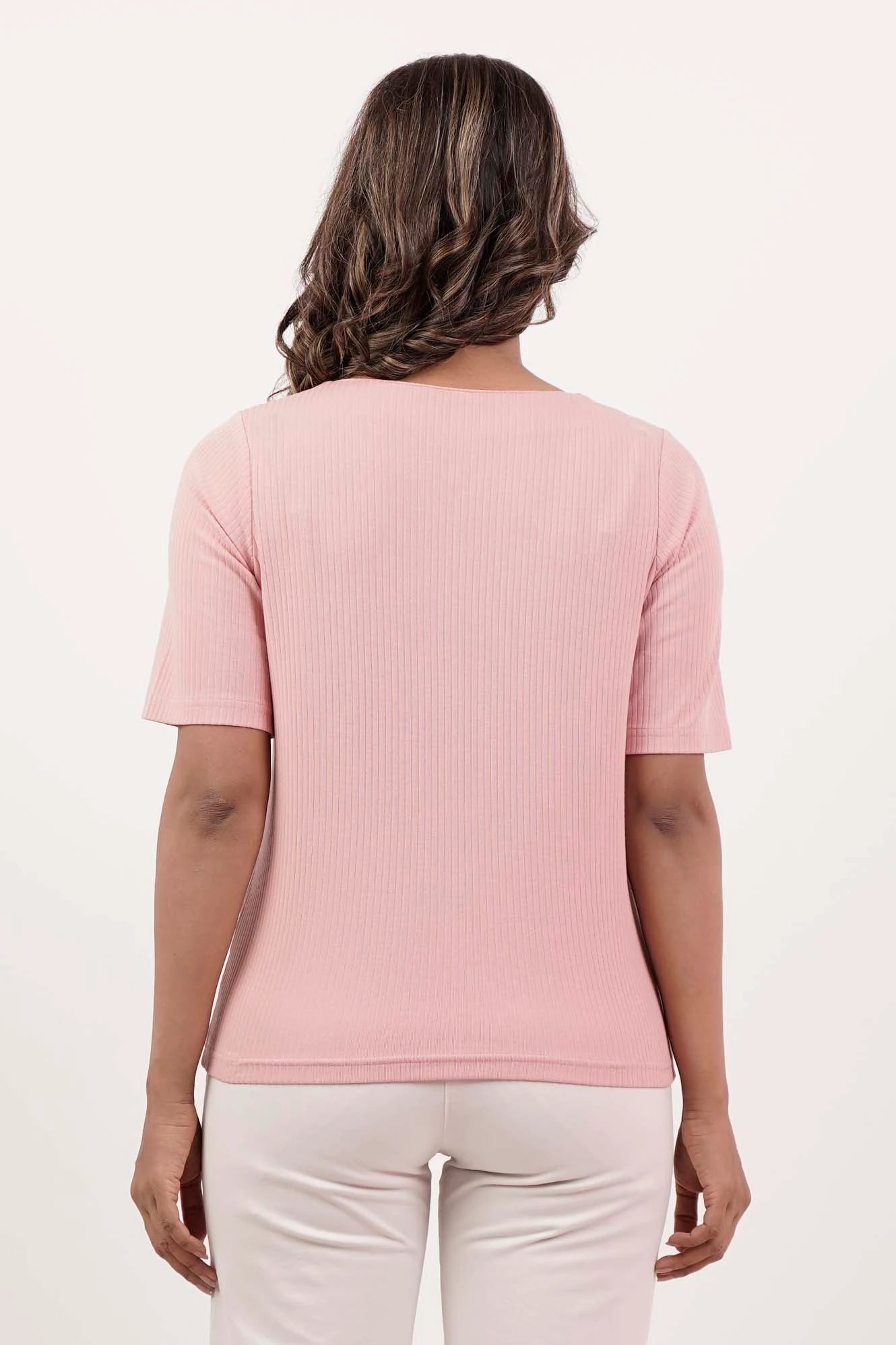 Women's Knitted Tops (Pink)