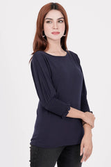 Women's Knitted Tops (Navy)
